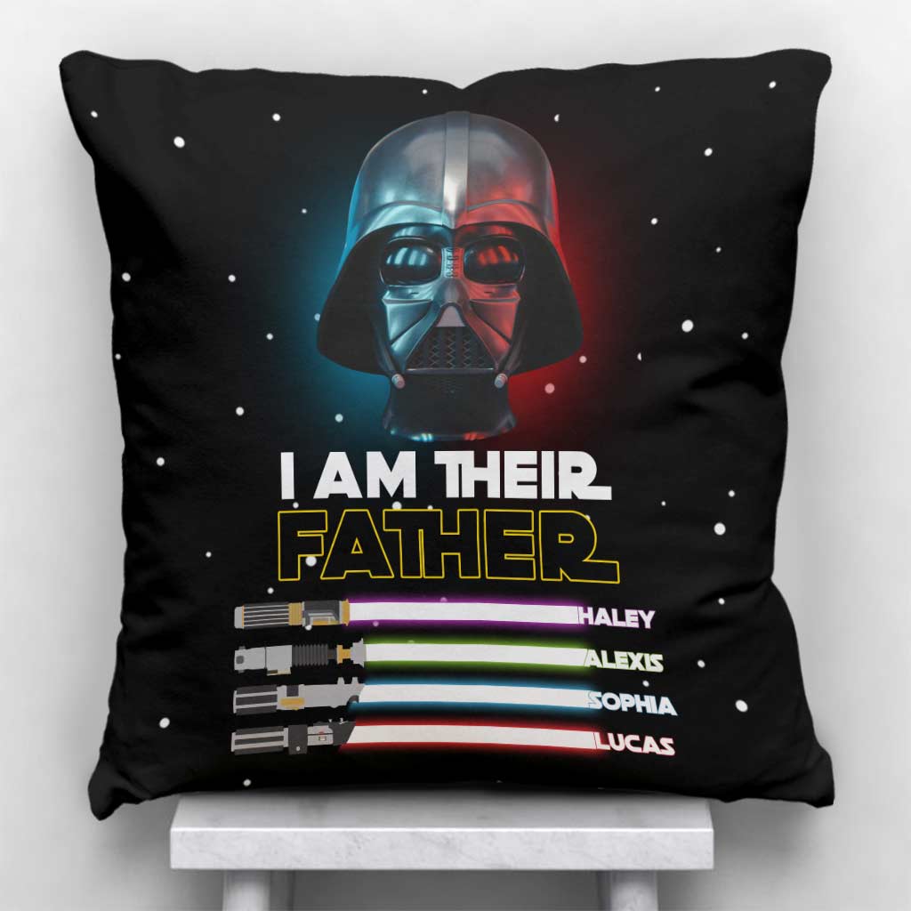 I Am Their Father - Personalized Father's Day Throw Pillow