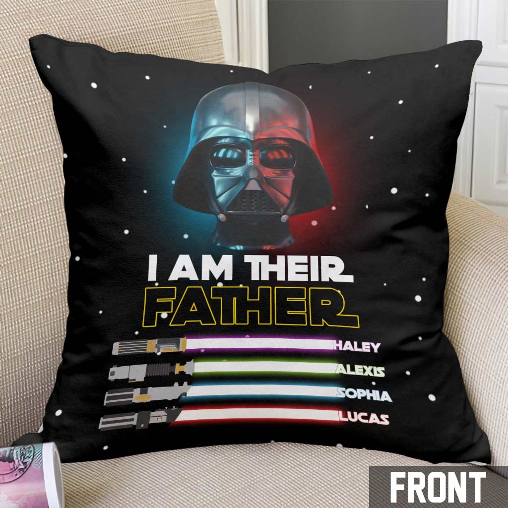 I Am Their Father - Personalized Father's Day Throw Pillow