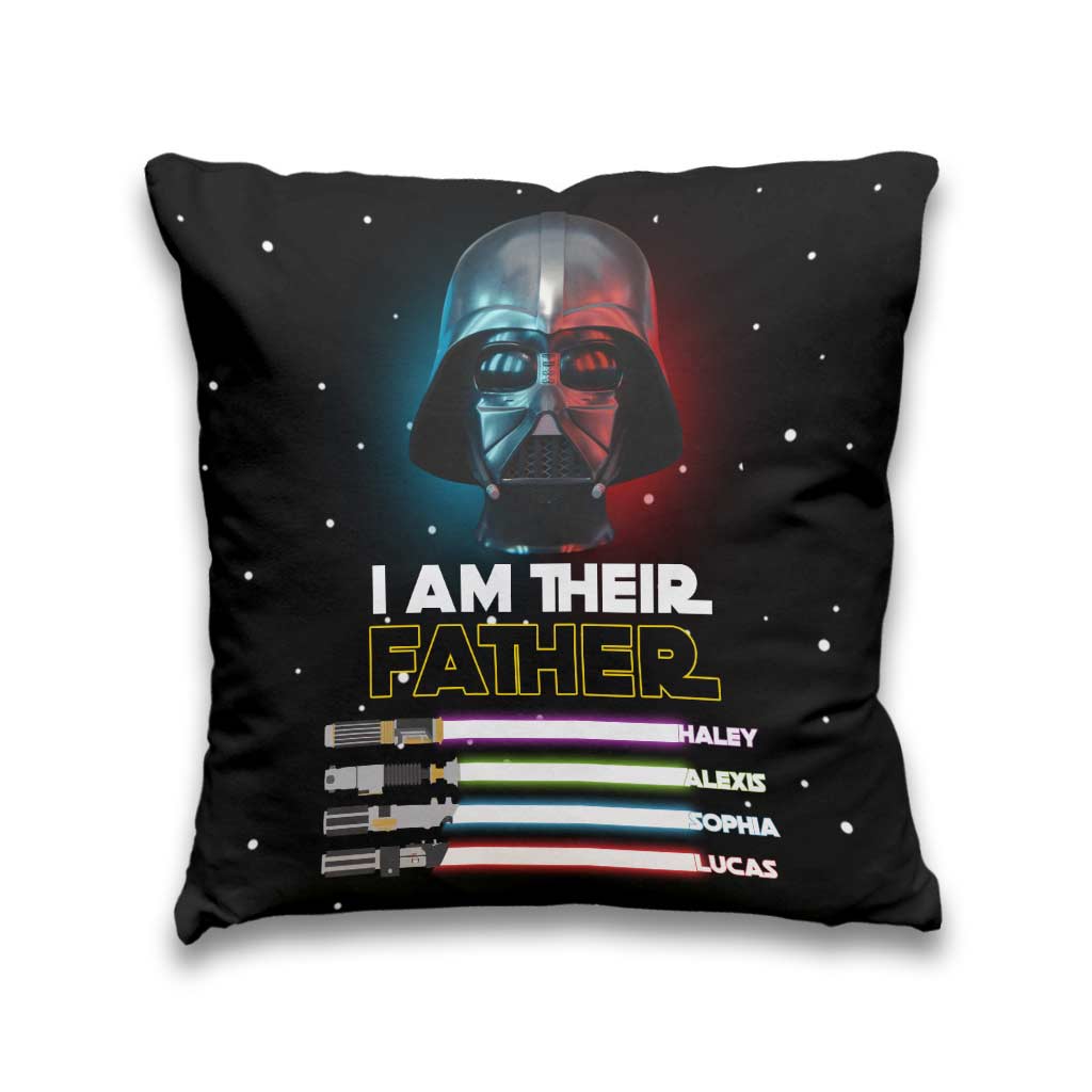 I Am Their Father - Personalized Father's Day Throw Pillow