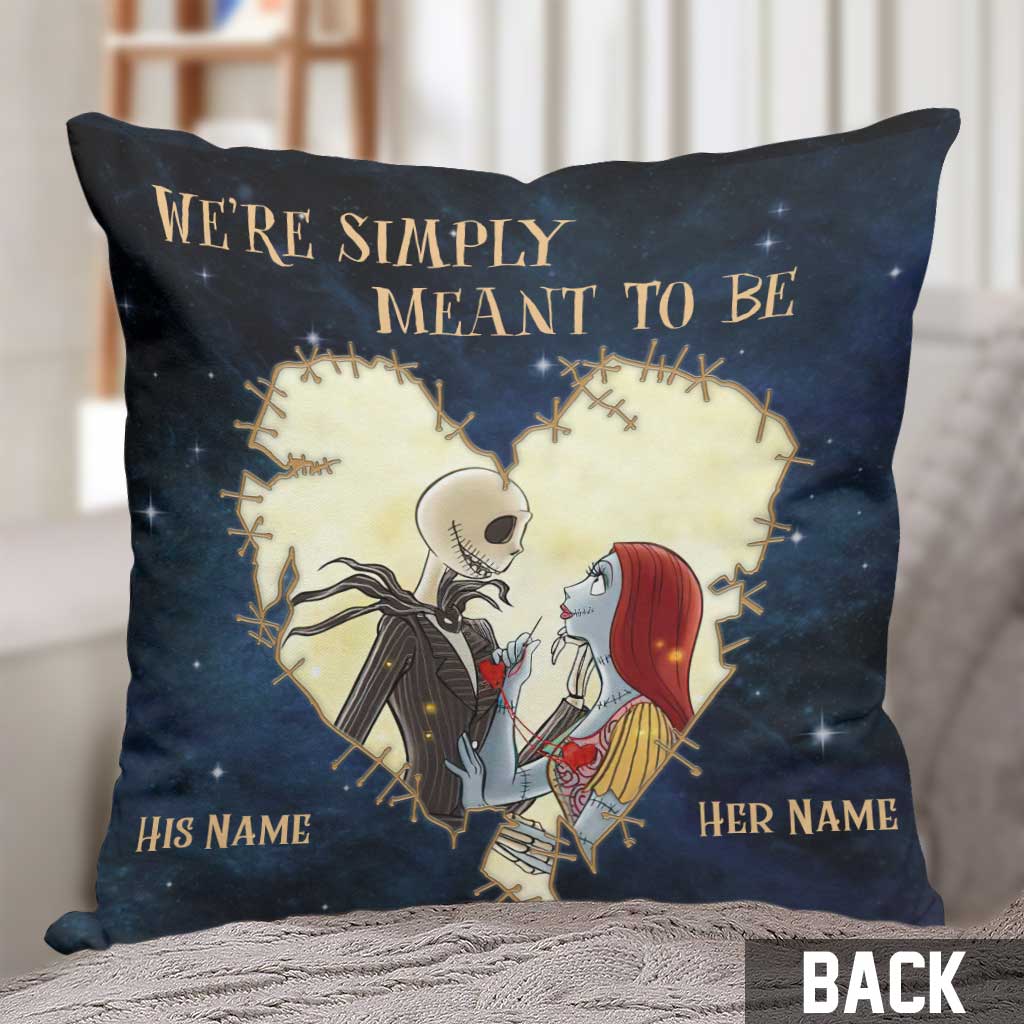 We're Simply Meant To Be - Personalized Nightmare Throw Pillow