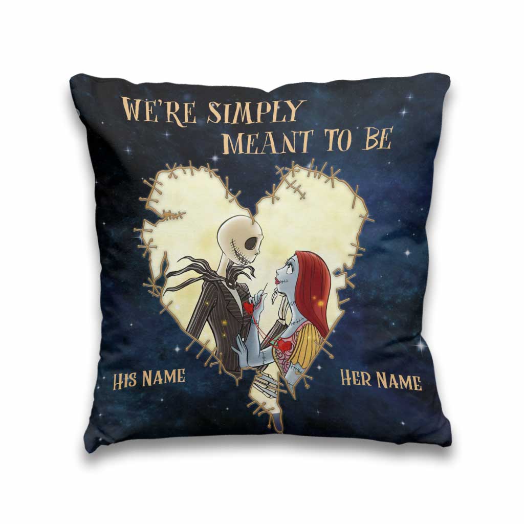 We're Simply Meant To Be - Personalized Nightmare Throw Pillow