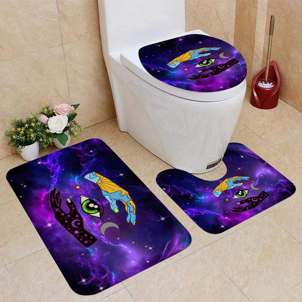 Eye Day And Night - Witch Bathroom Curtain & Mats Set