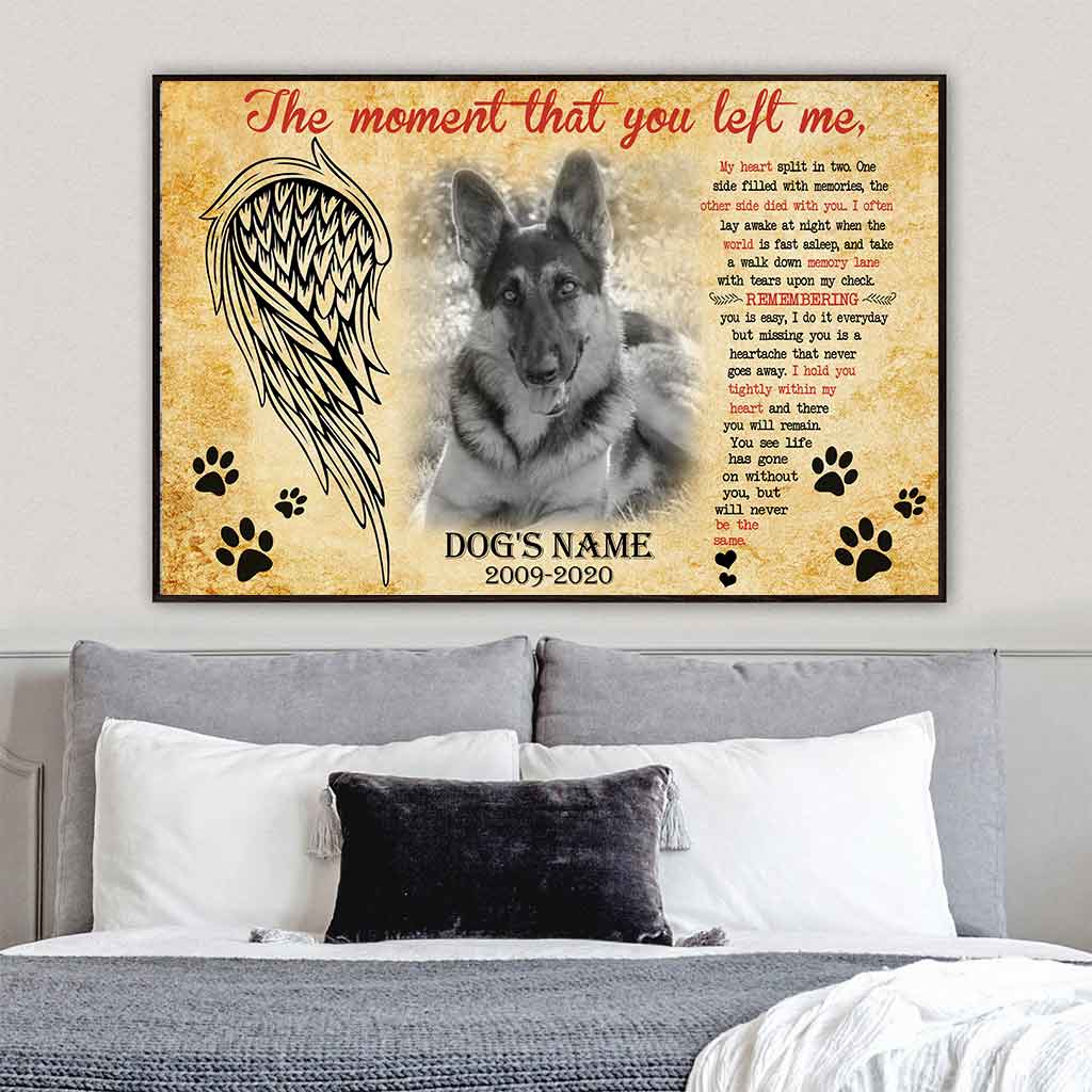 The Moment That You Left Me - Personalized Dog Poster