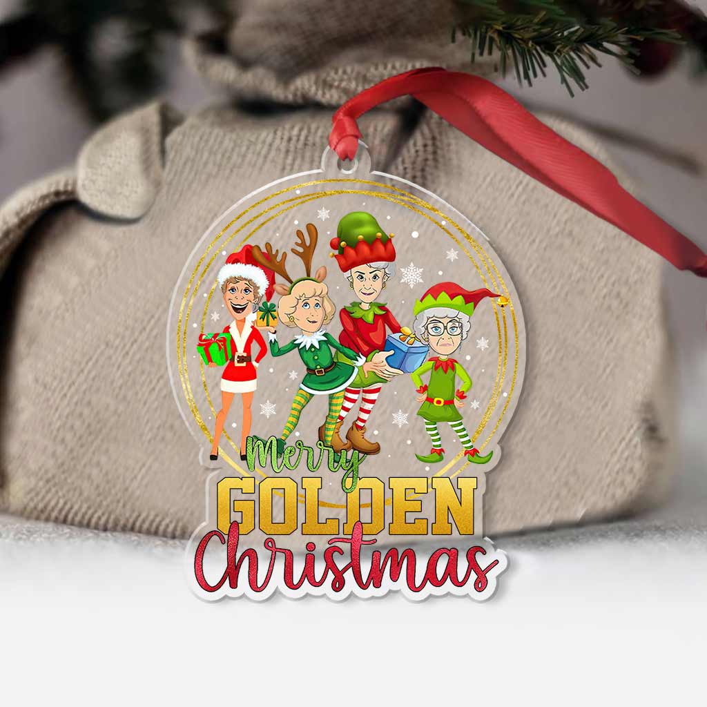 Have Yourself A Golden Christmas - Christmas Transparent Ornament