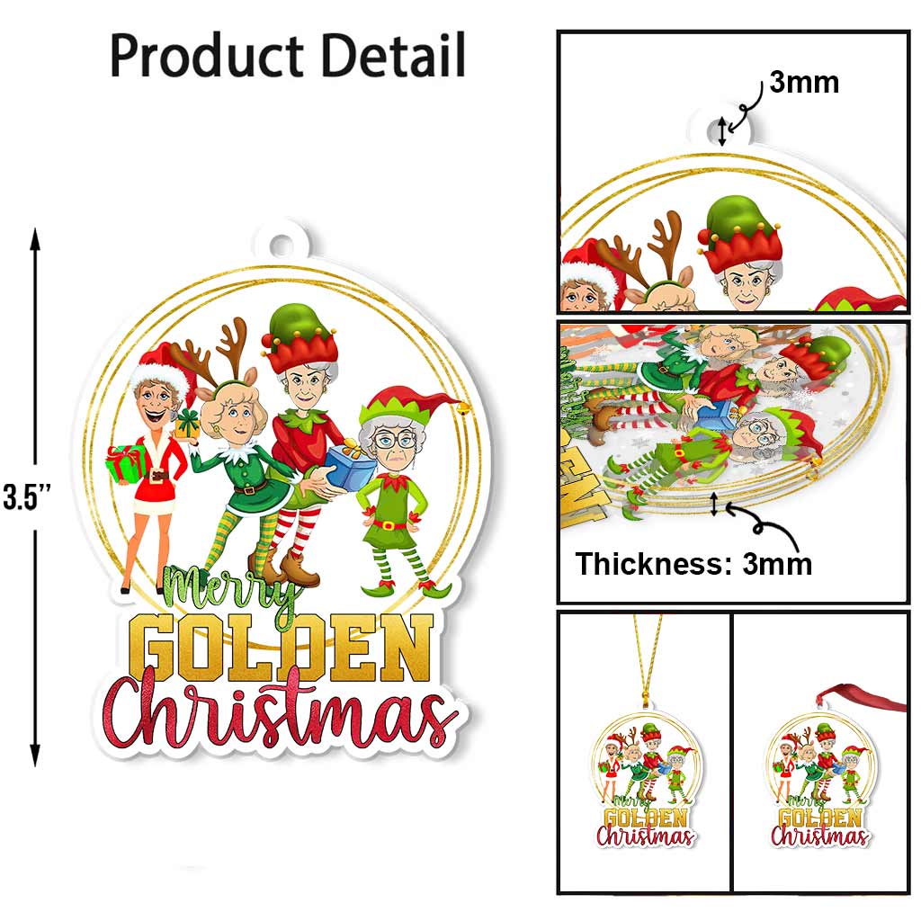 Have Yourself A Golden Christmas - Christmas Transparent Ornament