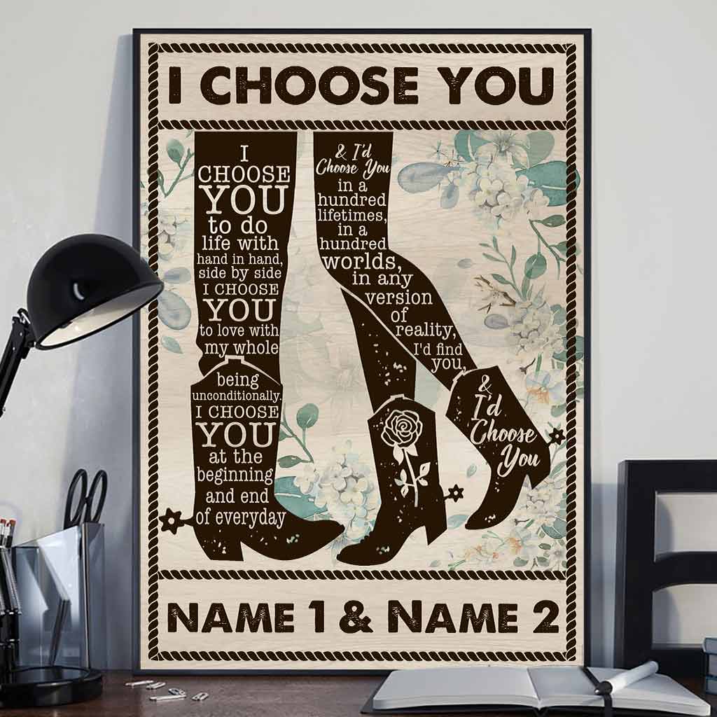 I Choose You - Personalized Couple Horse Poster