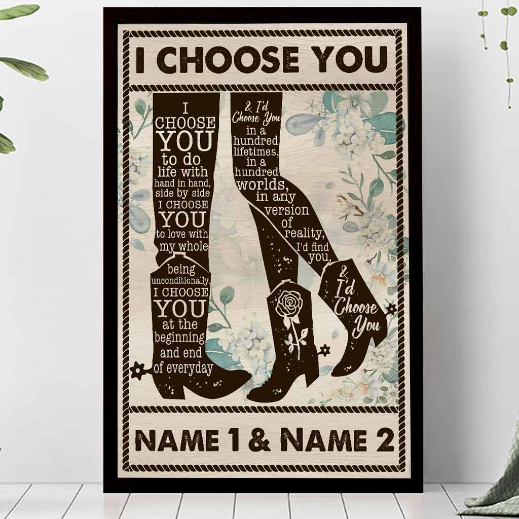 I Choose You - Personalized Couple Horse Poster