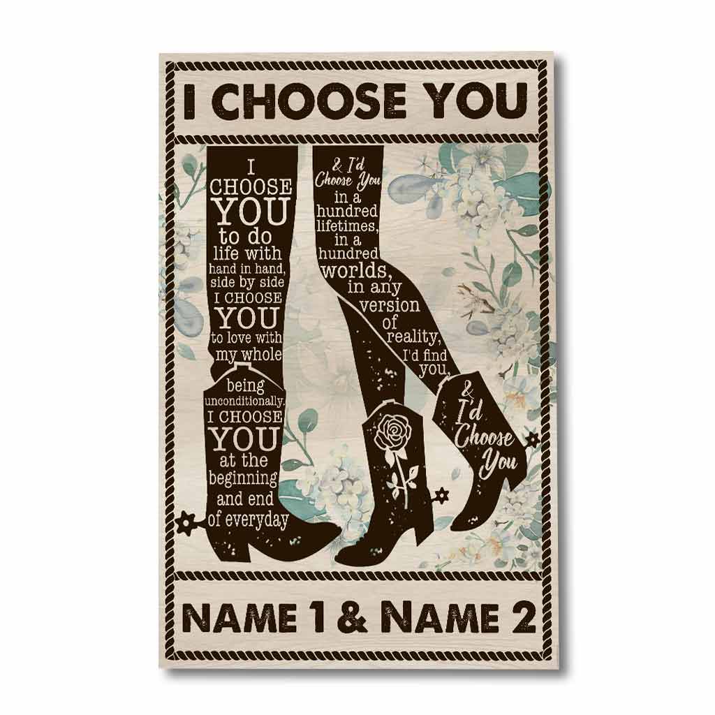 I Choose You - Personalized Couple Horse Poster