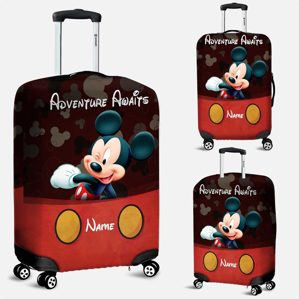 Adventure Awaits - Personalized Mouse Luggage Cover