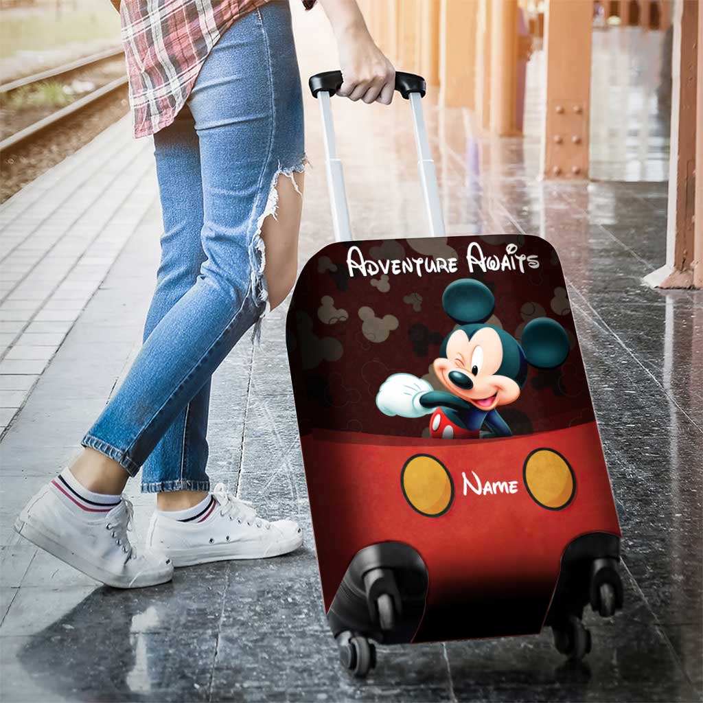 Adventure Awaits - Personalized Mouse Luggage Cover