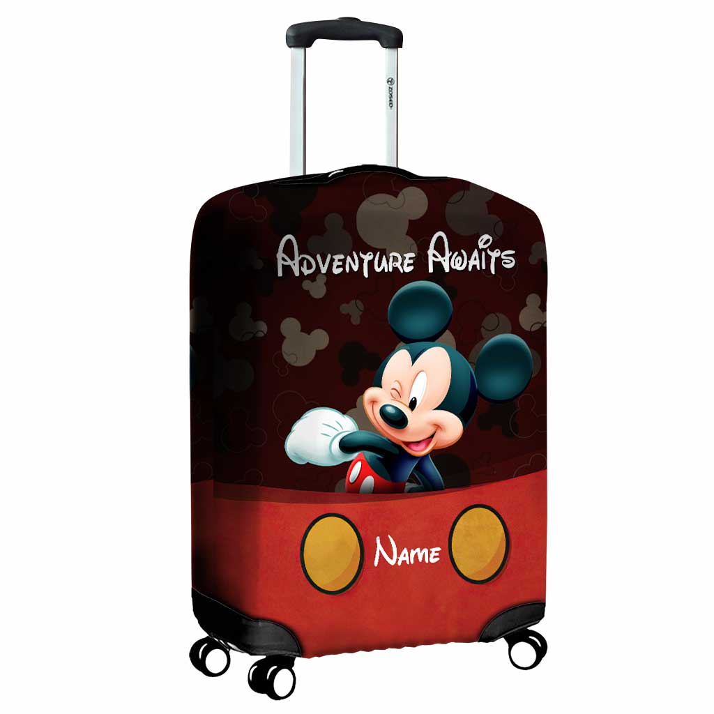 Adventure Awaits - Personalized Mouse Luggage Cover