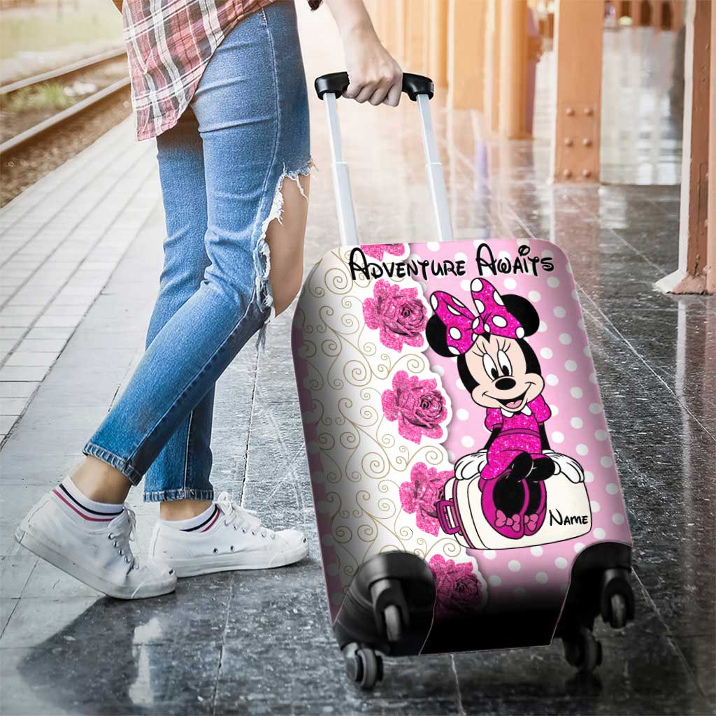 Adventure Awaits - Personalized Mouse Luggage Cover