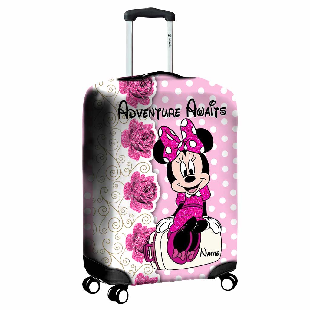 Adventure Awaits - Personalized Mouse Luggage Cover