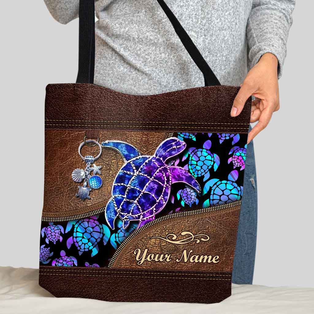 Salty Lil Beach - Turtle Personalized  Tote Bag