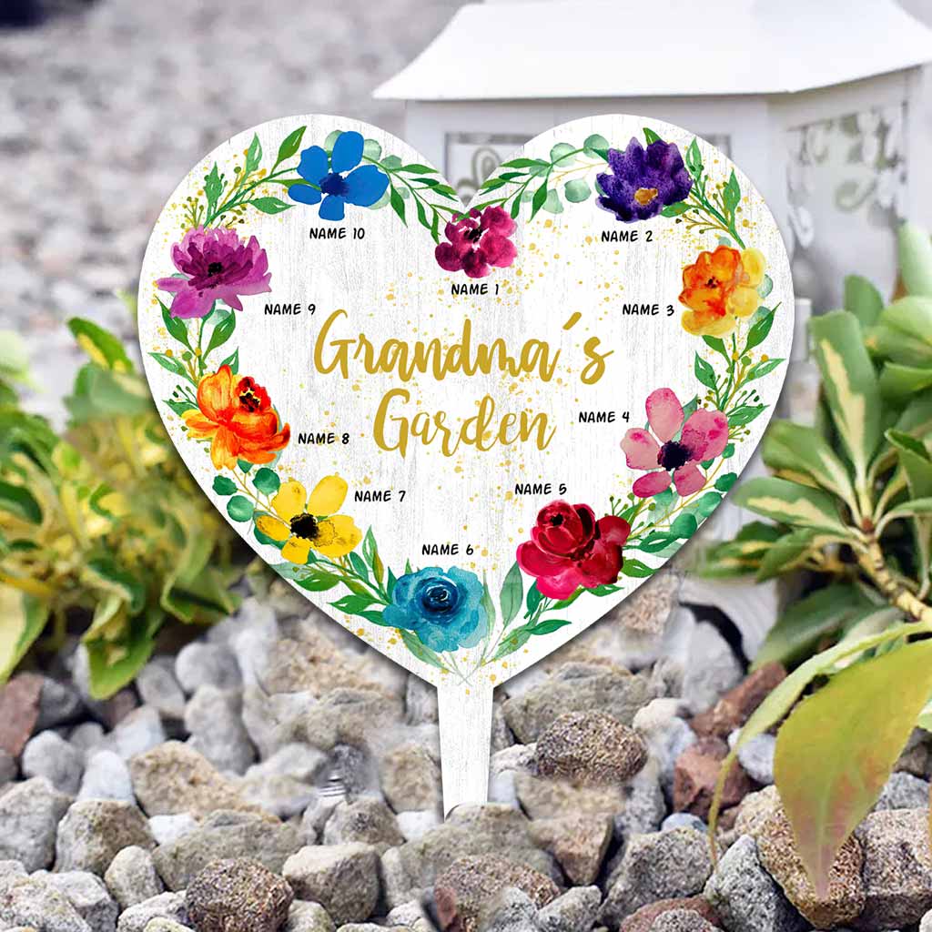 Grandma's Garden - Personalized Acrylic Garden Sign (Printed On 1 Side)