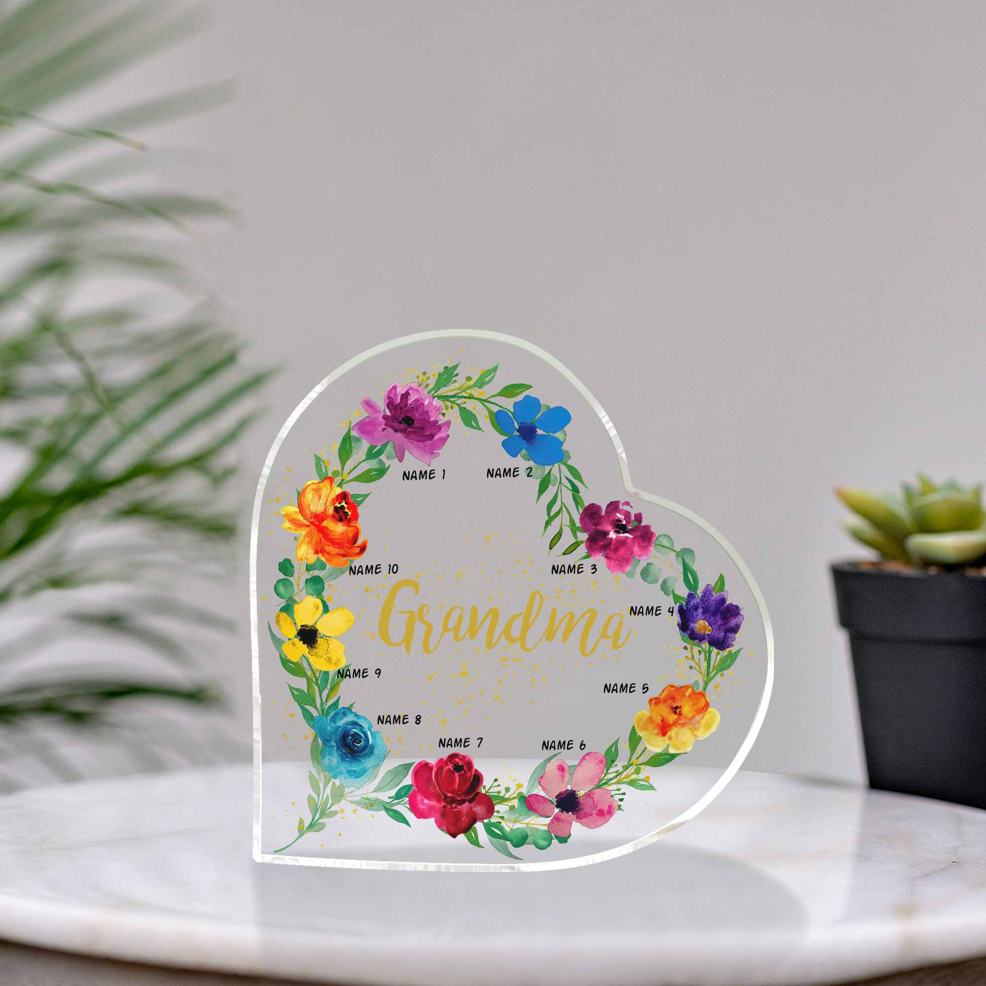 Grandma - Personalized Grandma Custom Shaped Acrylic Plaque