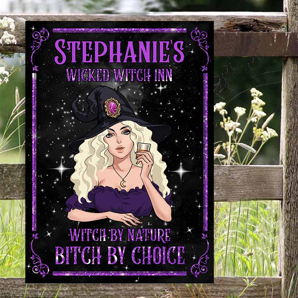 Witch By Nature - Personalized Witch Rectangle Metal Sign