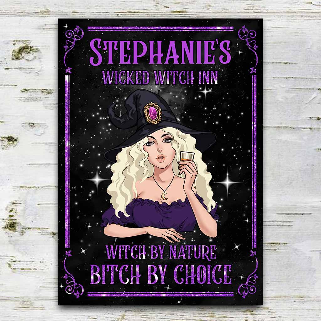 Witch By Nature - Personalized Witch Rectangle Metal Sign