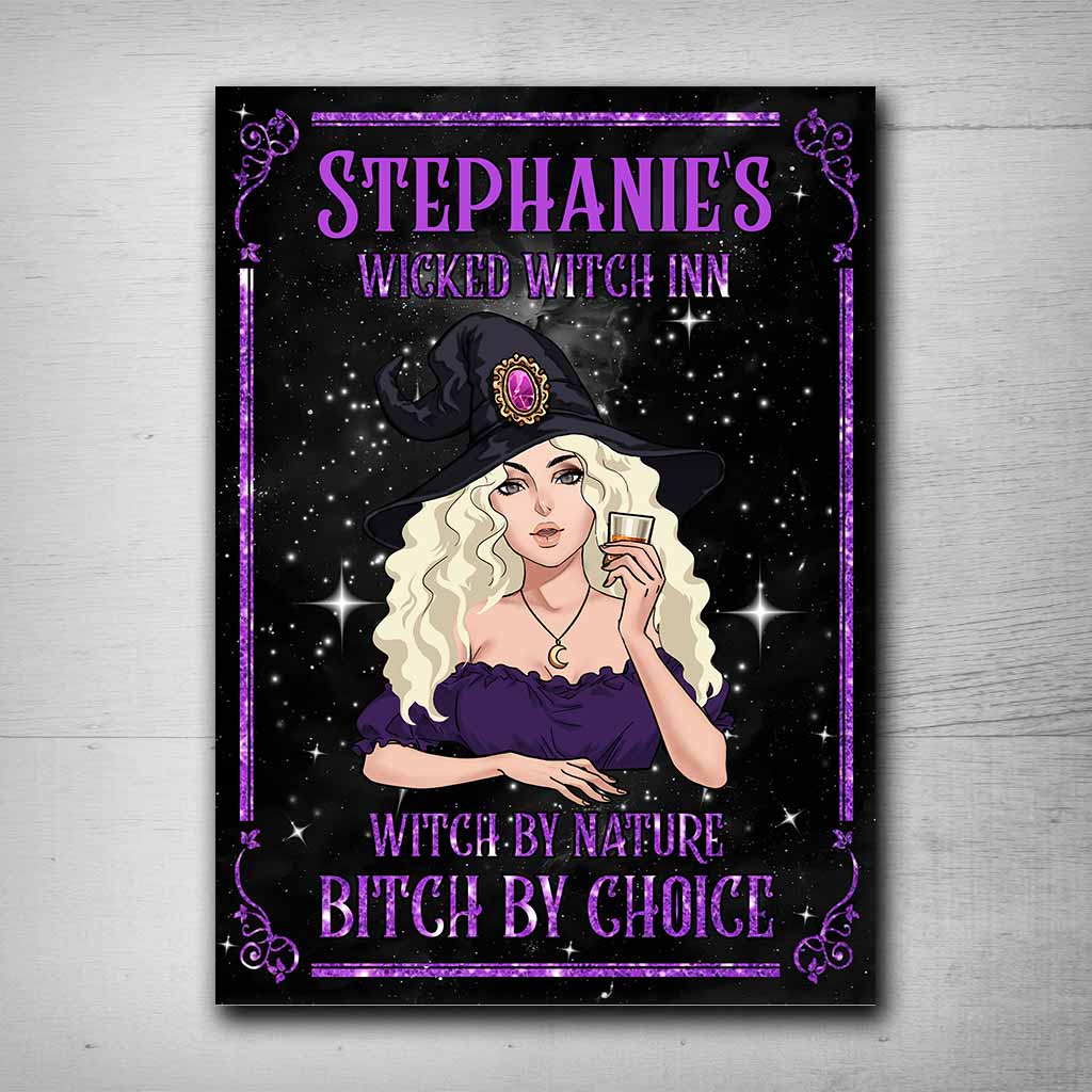 Witch By Nature - Personalized Witch Rectangle Metal Sign