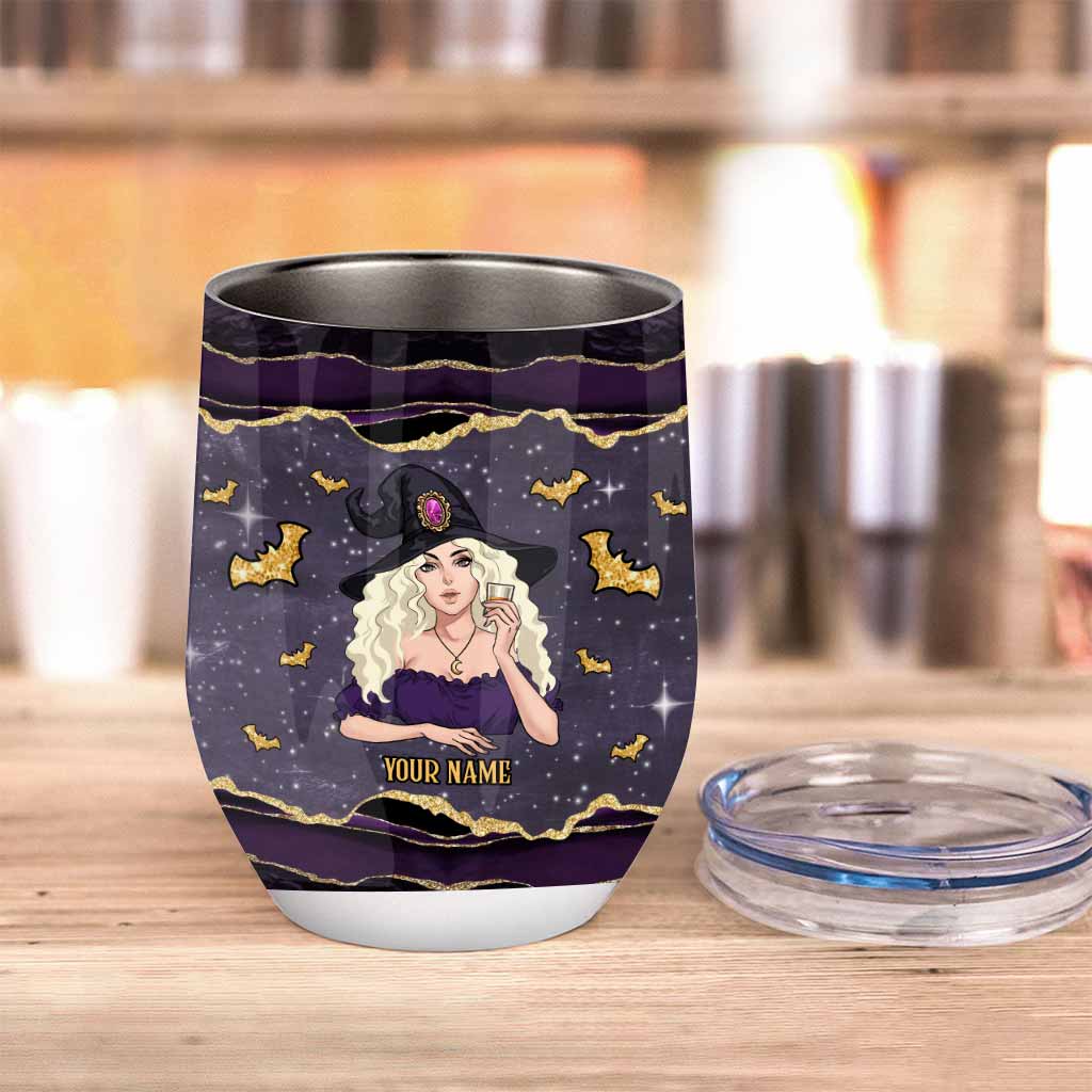 I'm Too Insane To Explain - Personalized Witch Wine Tumbler
