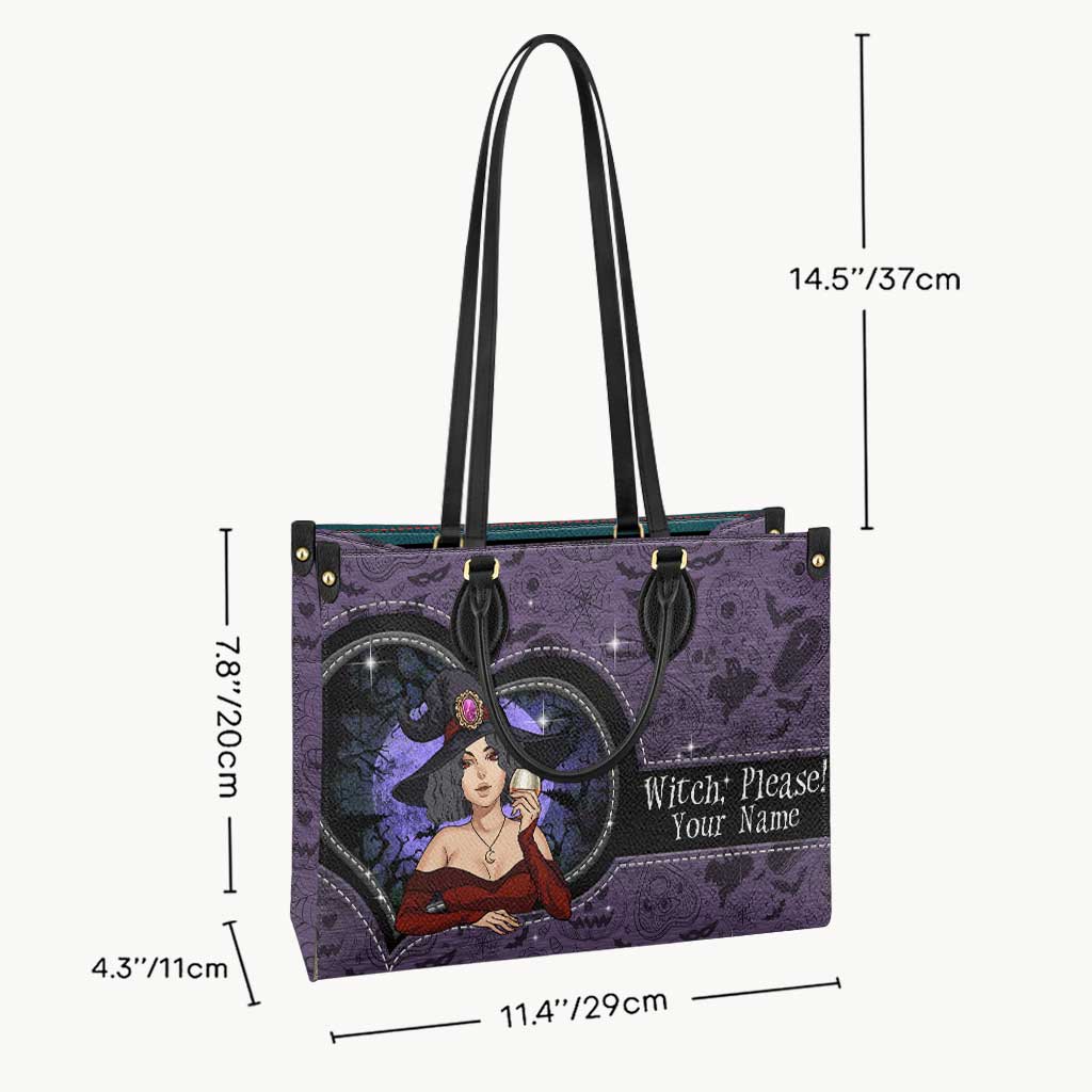 Witch, Please! - Personalized Witch Leather Handbag