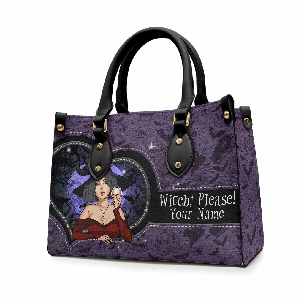 Witch, Please! - Personalized Witch Leather Handbag