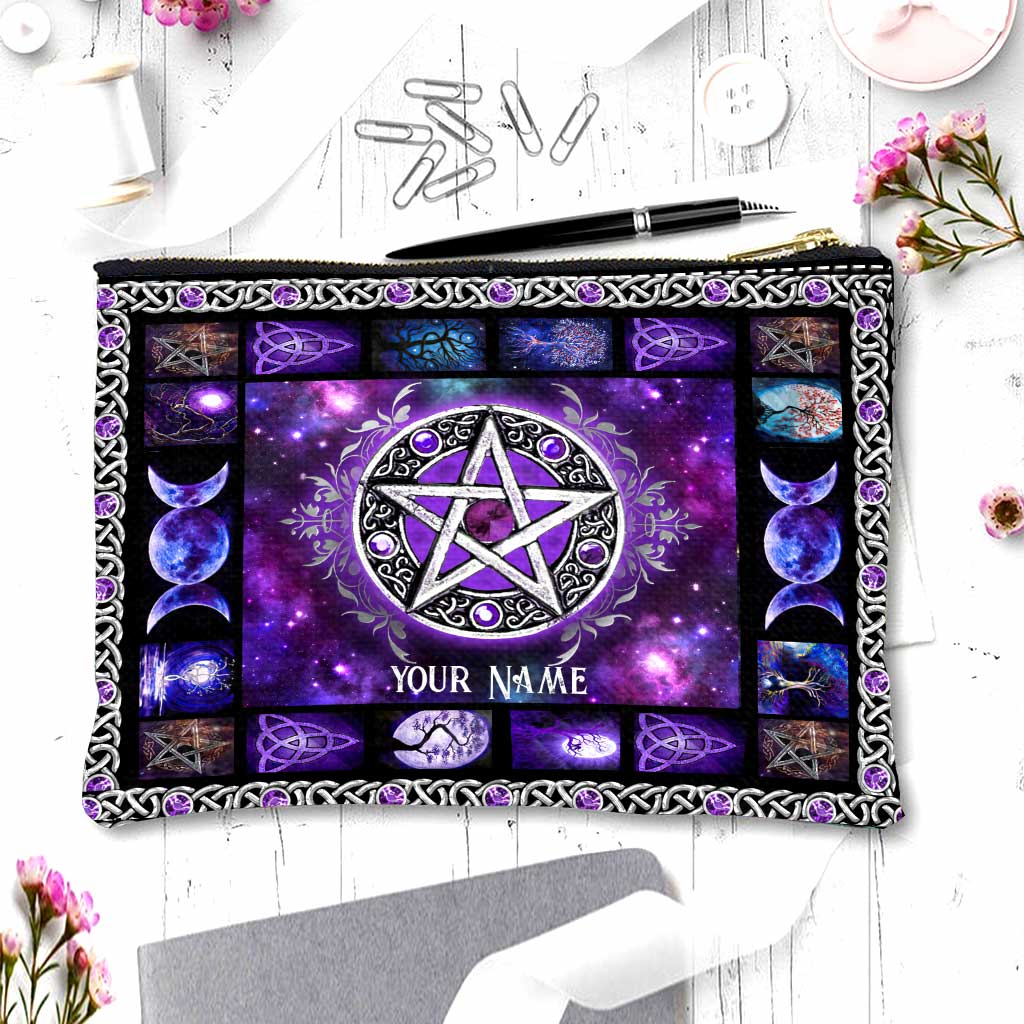 Witchy Vibes Purple Pentacle - Personalized Witch Pouch