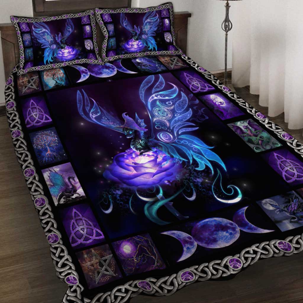 Heart Of A Witch Soul Of A Dragon Quilt Set