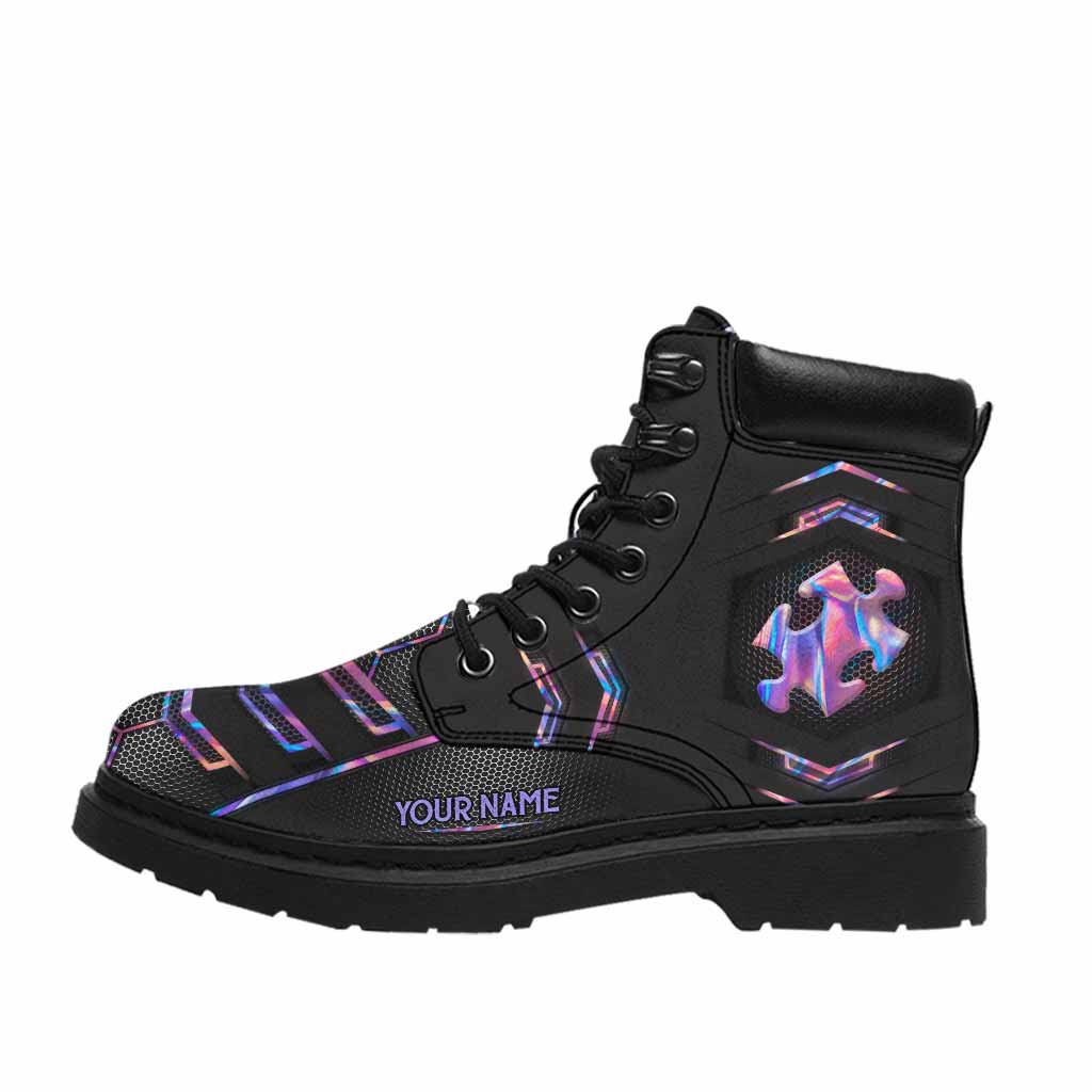 Love Needs No Words - Personalized Autism Awareness All Season Boots