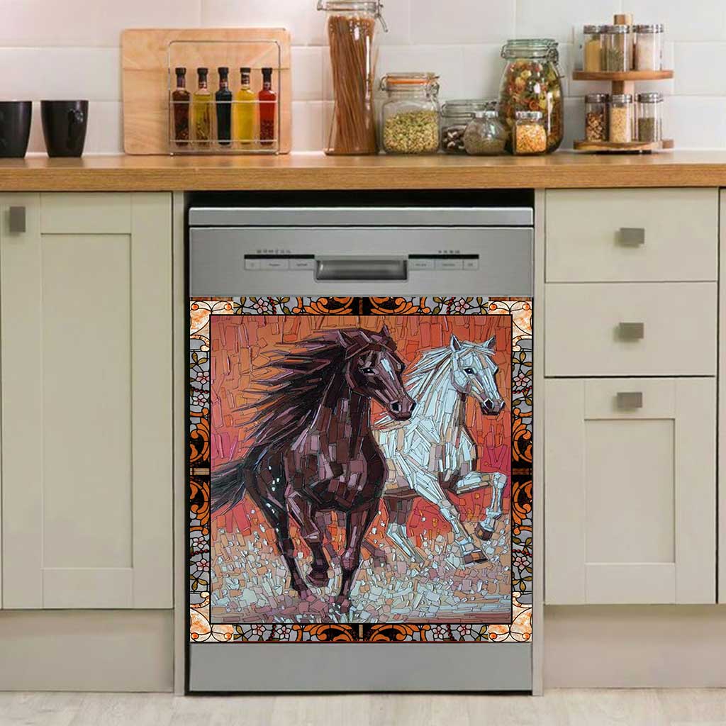 Running Horses - Horse Dishwasher Cover