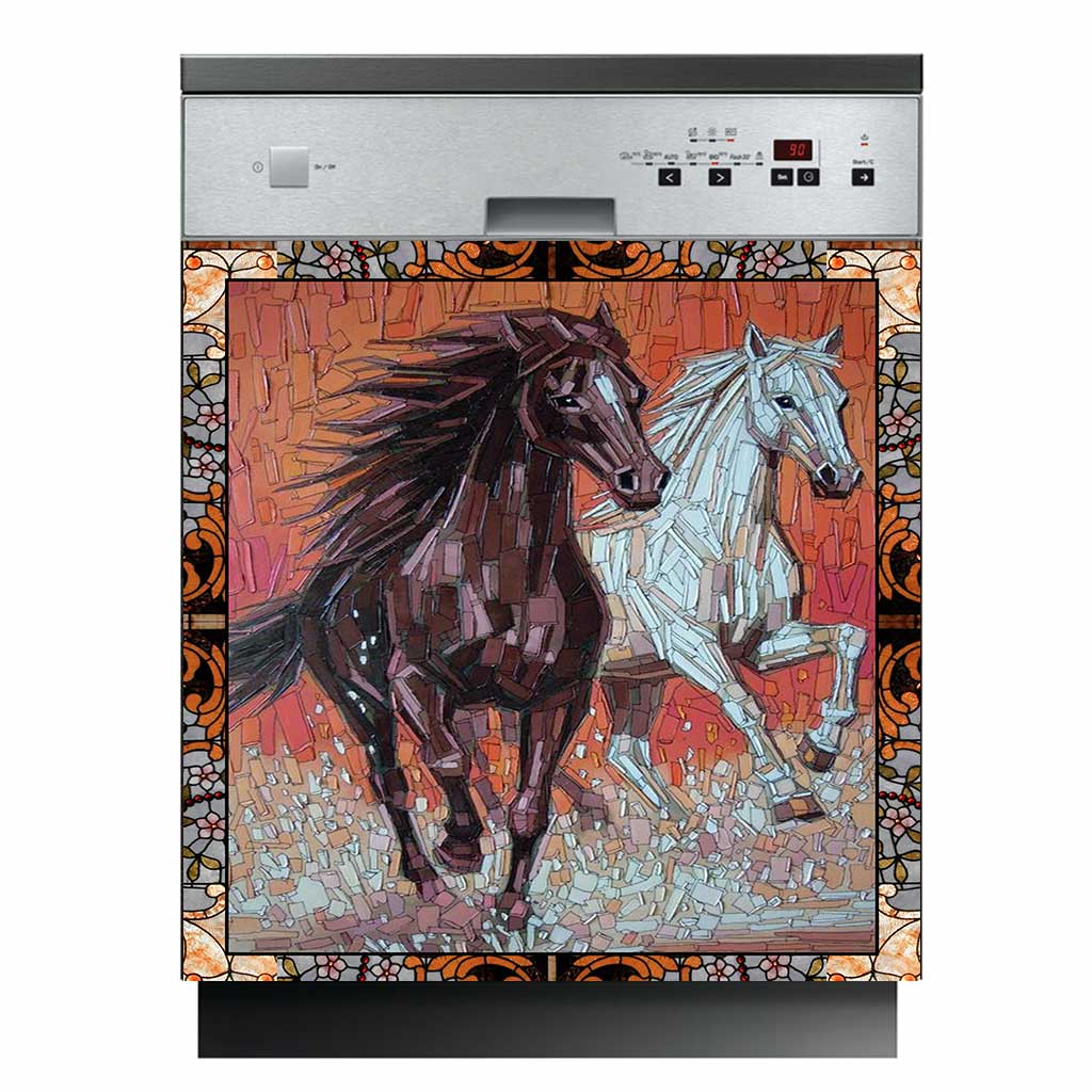 Running Horses - Horse Dishwasher Cover