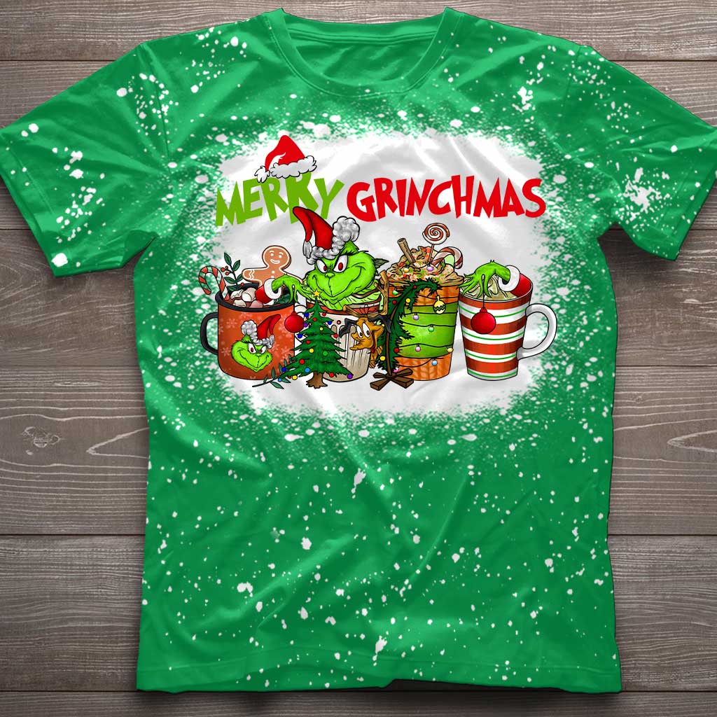 Merry Christmas - Christmas Stole Christmas Handmade Bleached Shirts