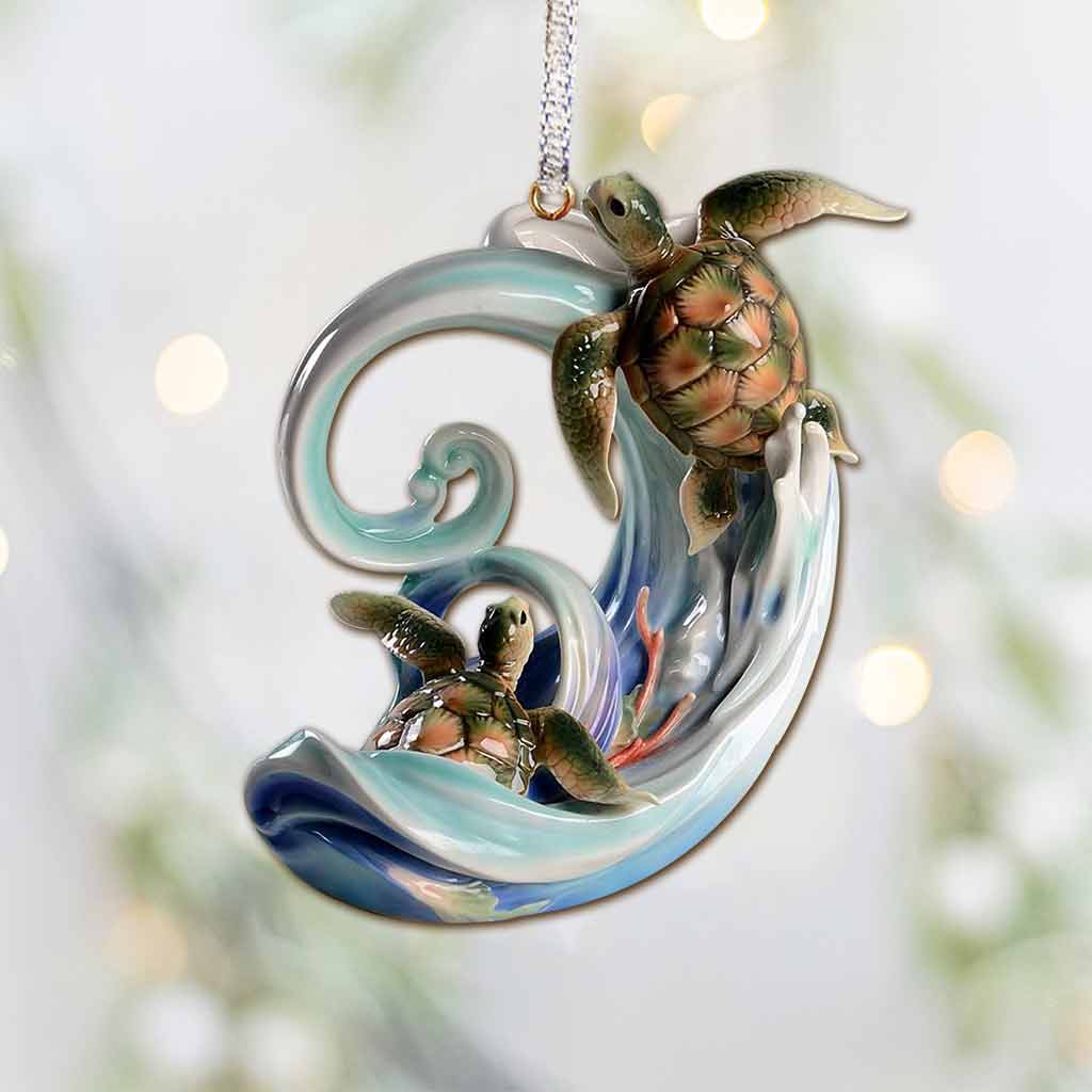 Love Turtles - Christmas Ornament (Printed On Both Sides)