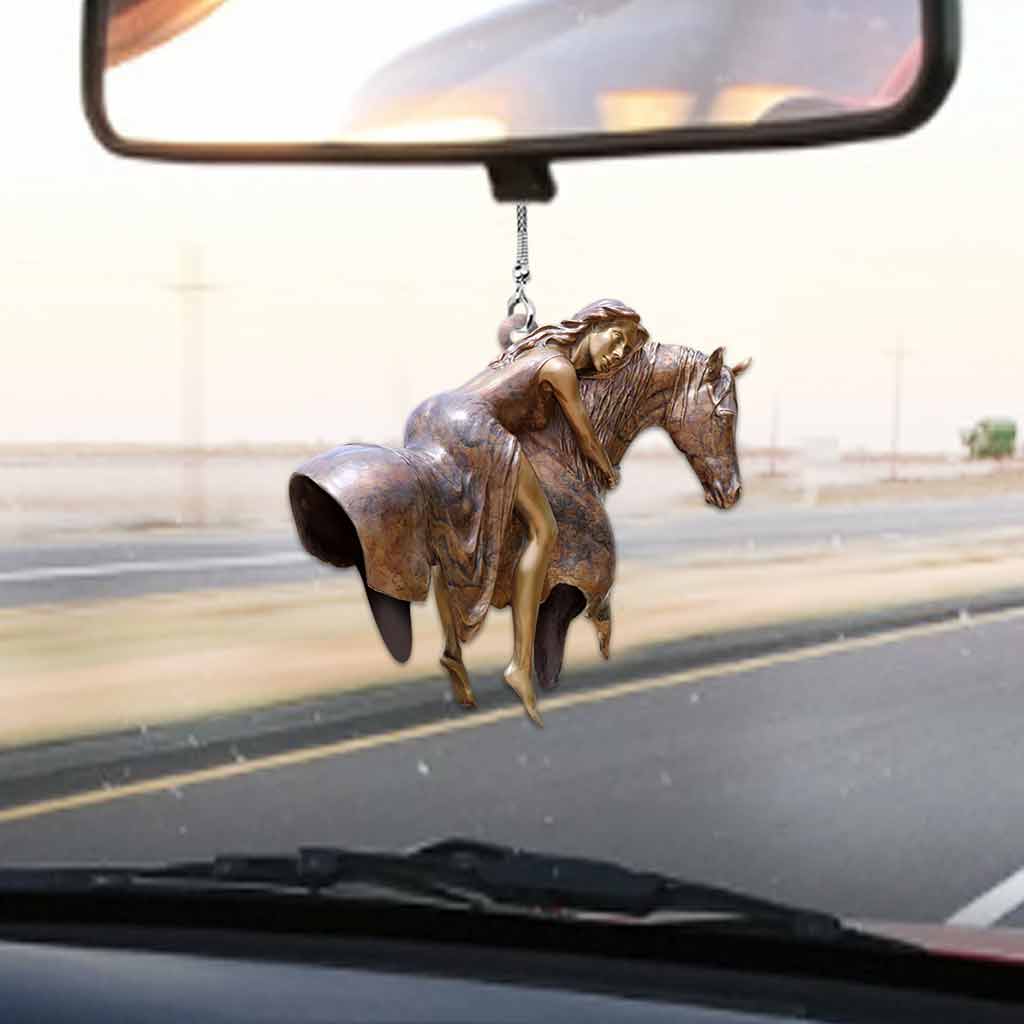 Love Horses - Car Ornament (Printed On Both Sides)