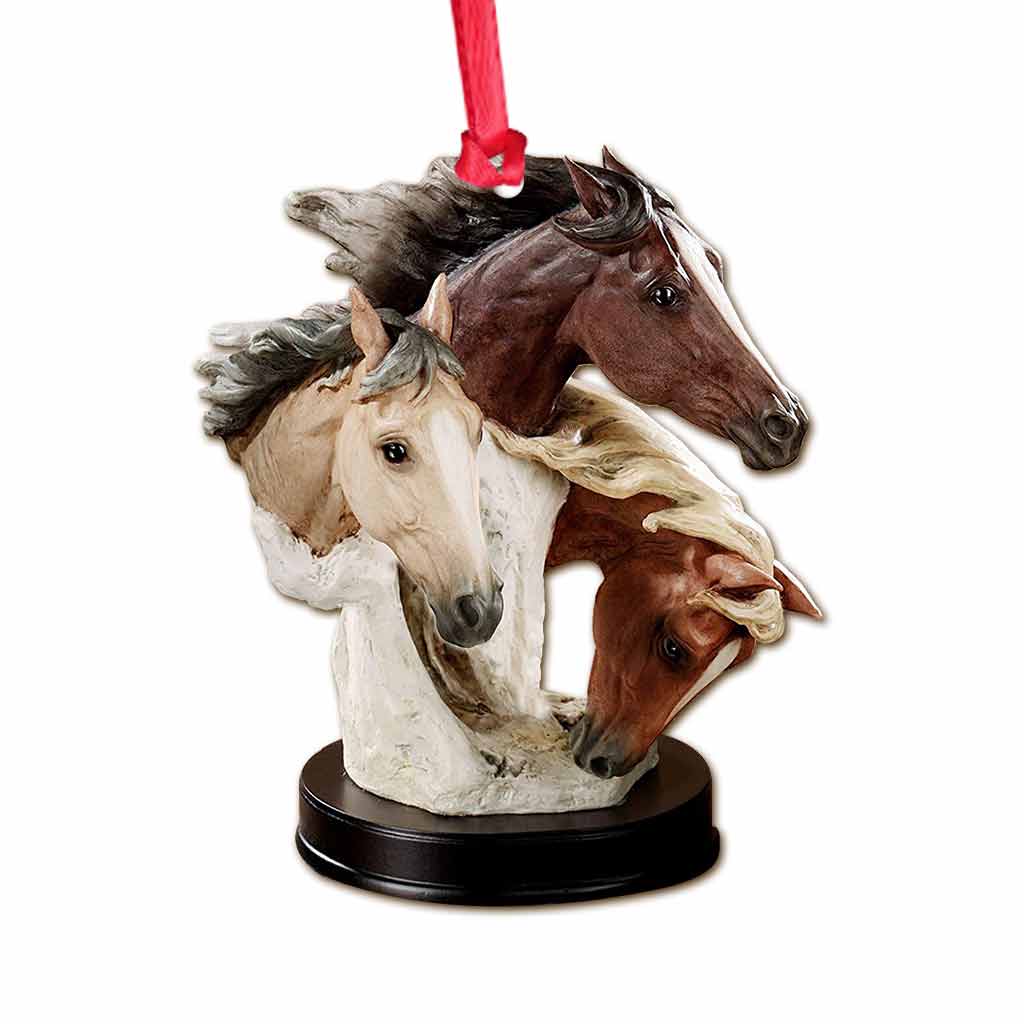Love Horses - Christmas Ornament (Printed On Both Sides)