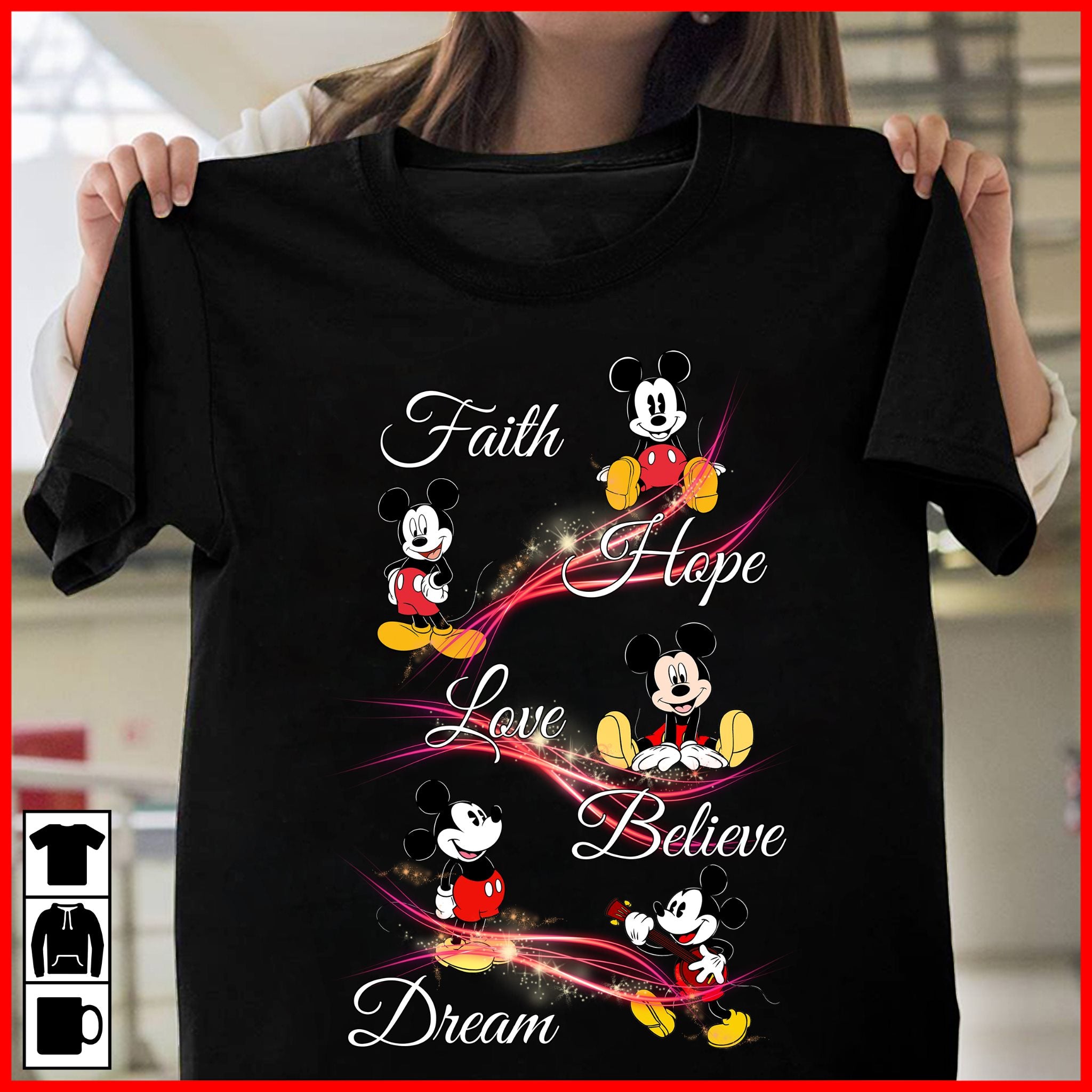 Faith Hope Love Mouse T-shirt and Hoodie