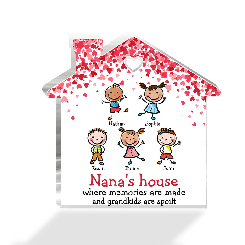 Nana's House - Personalized Mother's day Grandma Custom Shaped Acrylic Plaque