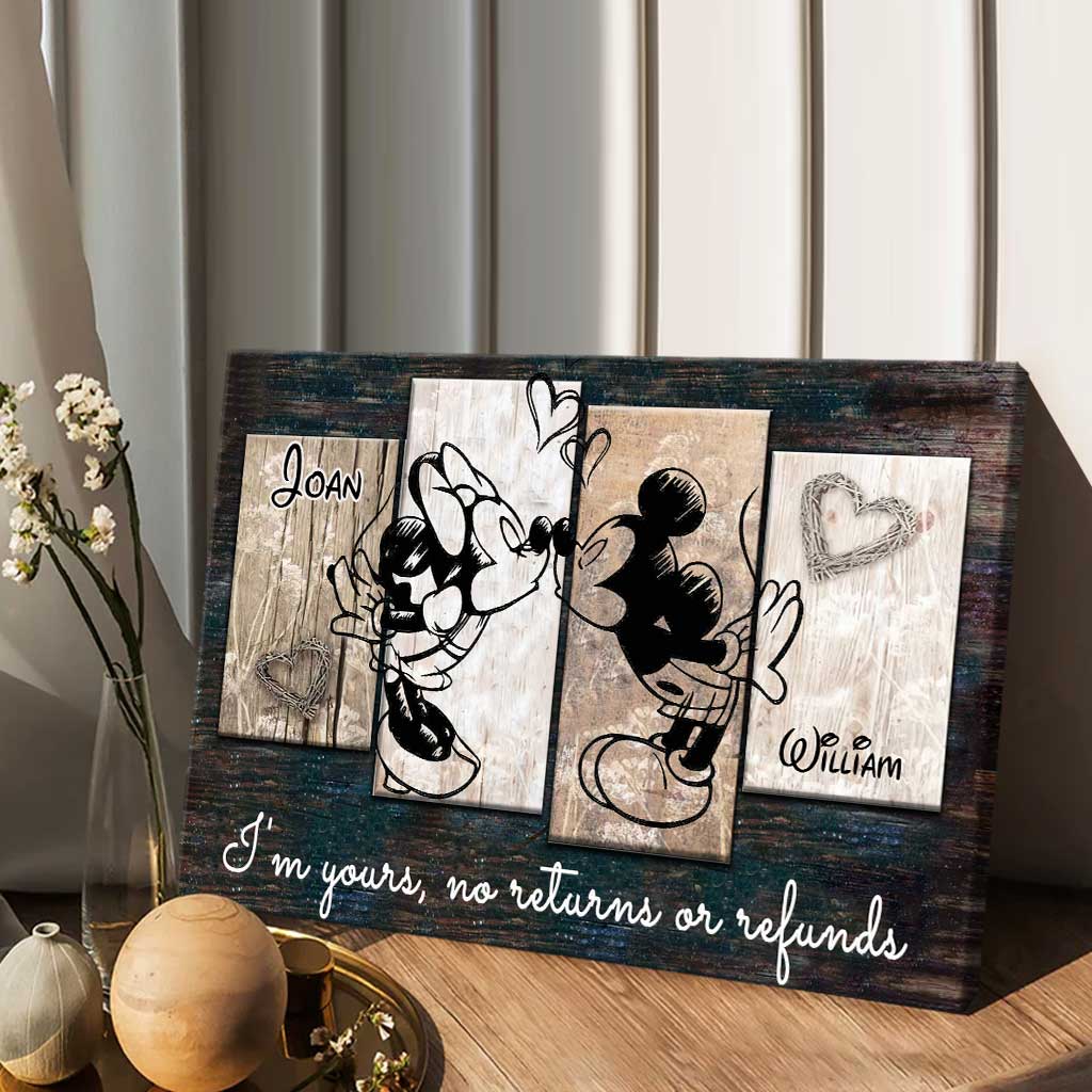 I'm Yours - Personalized Couple Mouse Canvas And Poster