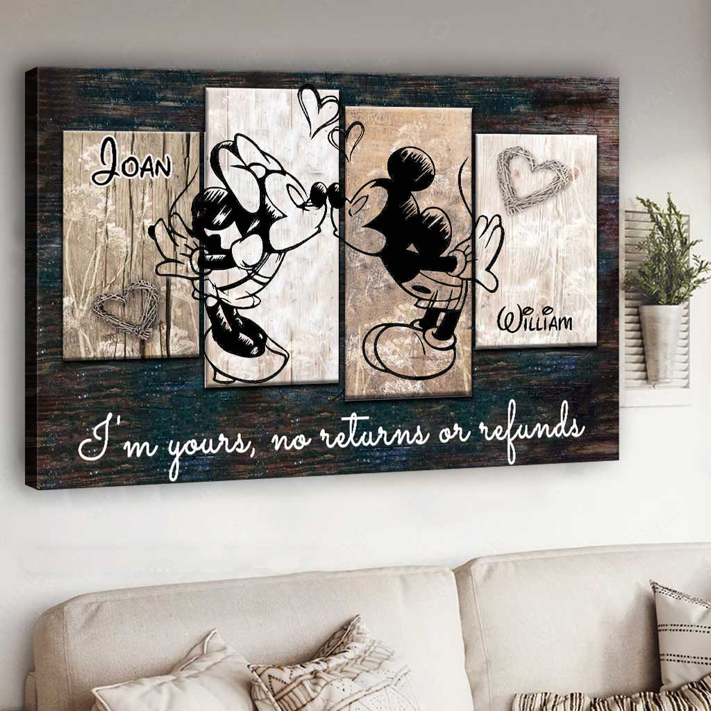 I'm Yours - Personalized Couple Mouse Canvas And Poster