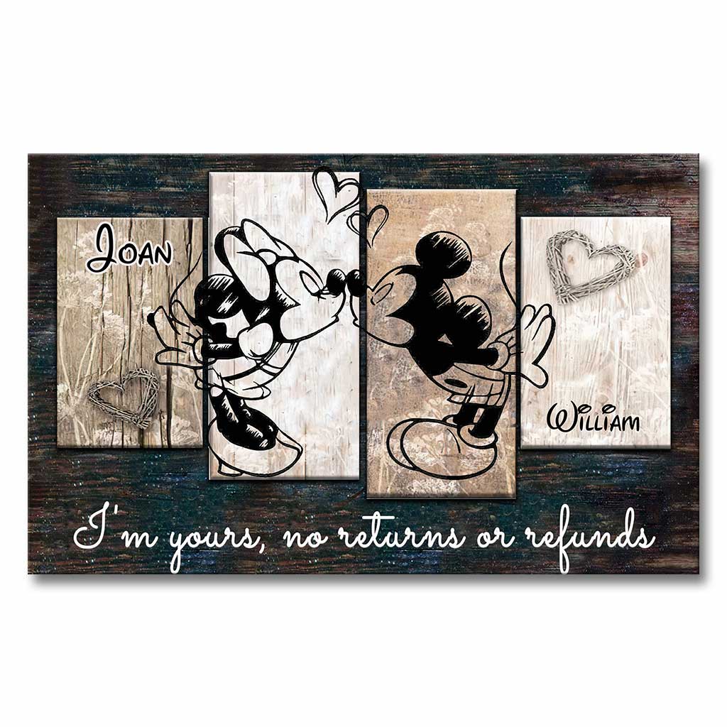 I'm Yours - Personalized Couple Mouse Canvas And Poster