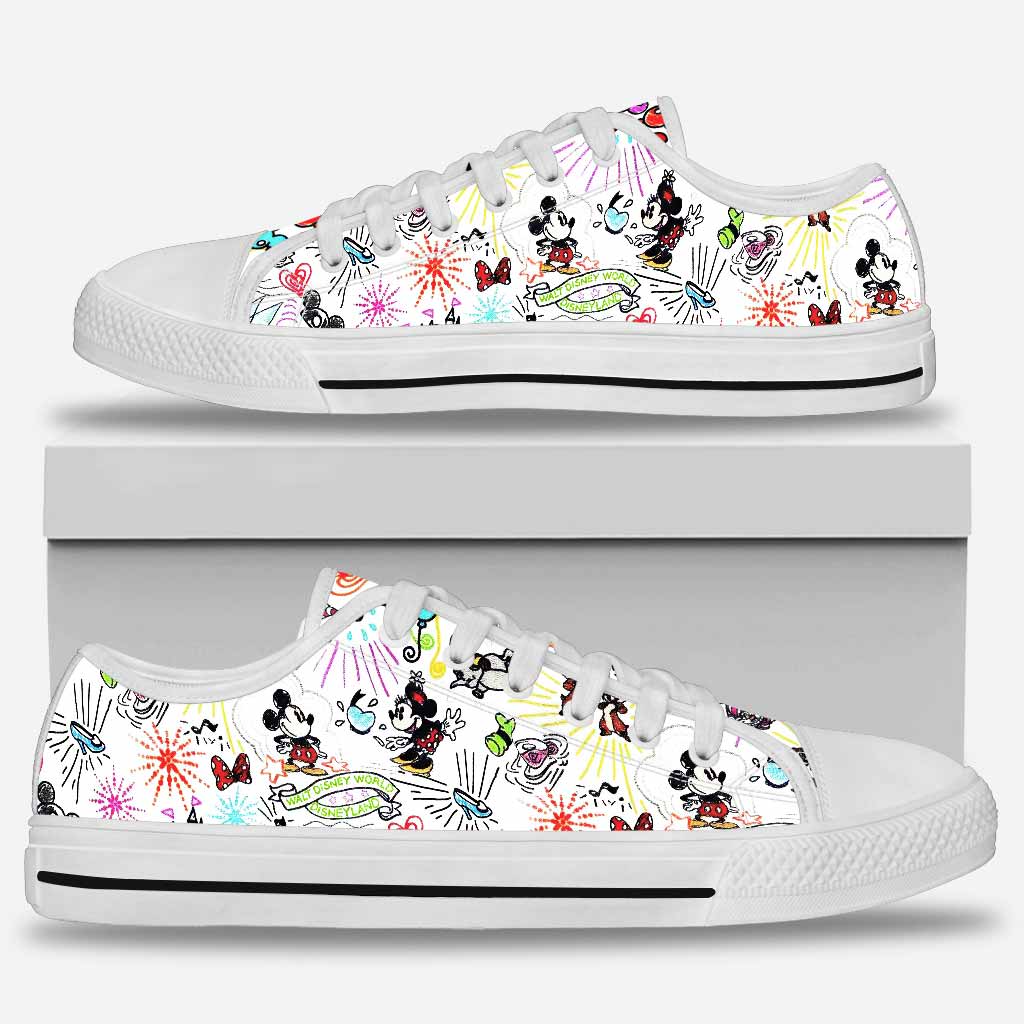 Mouse Ears Sketch - Mouse Low Top Shoes