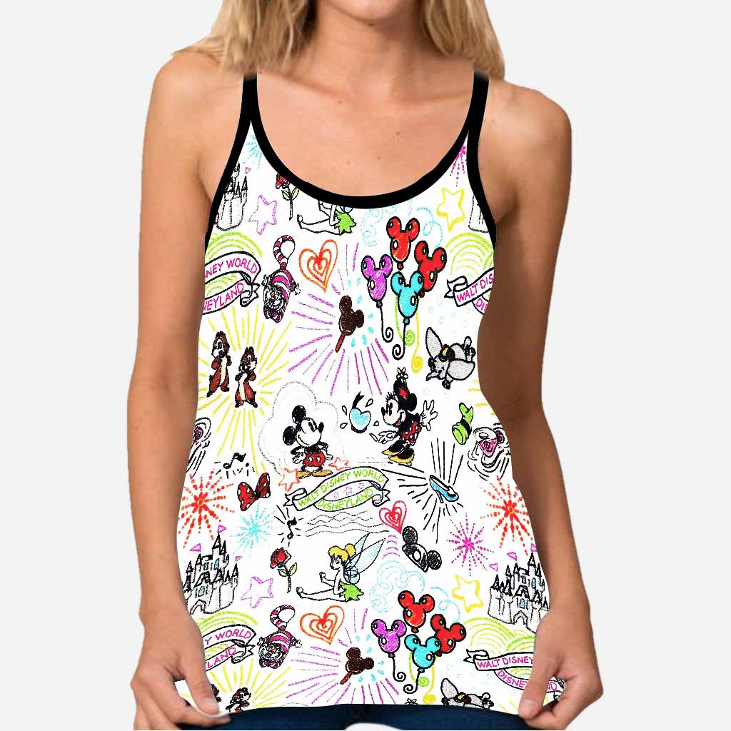 Mouse Ears Sketch - Mouse Cross Tank Top