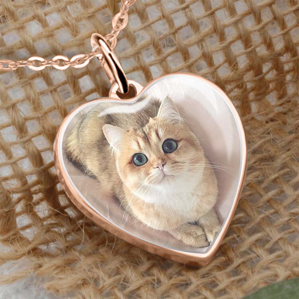 Don't Cry For Me Mom - Personalized Mother's Day Cat Heart Pendant Necklace