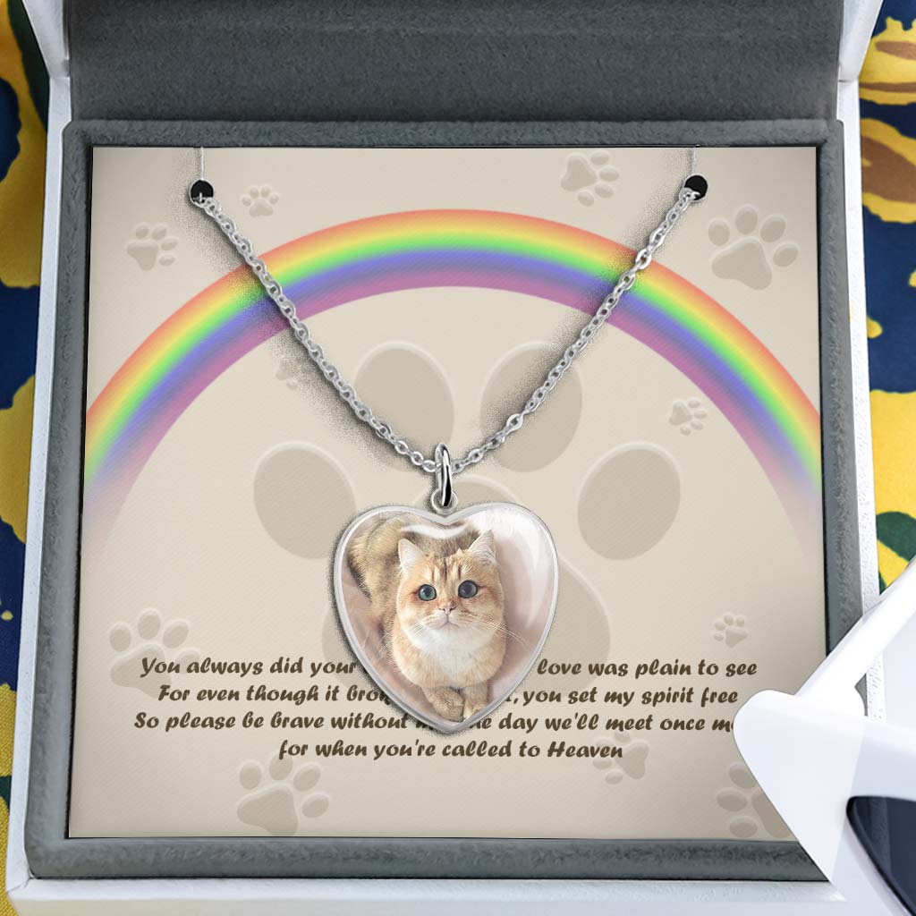 Don't Cry For Me Mom - Personalized Mother's Day Cat Heart Pendant Necklace