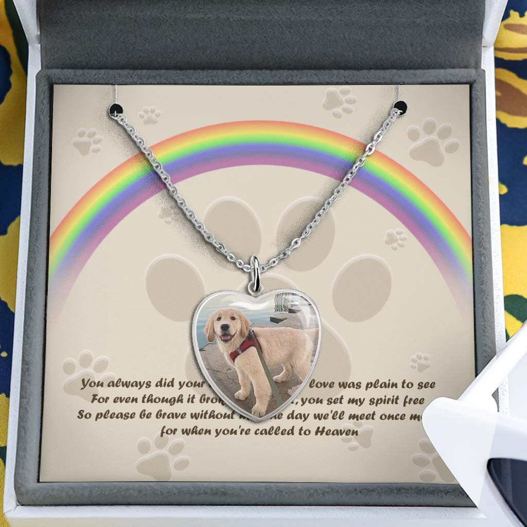 Don't Cry For Me Mom - Personalized Mother's Day Dog Heart Pendant Necklace