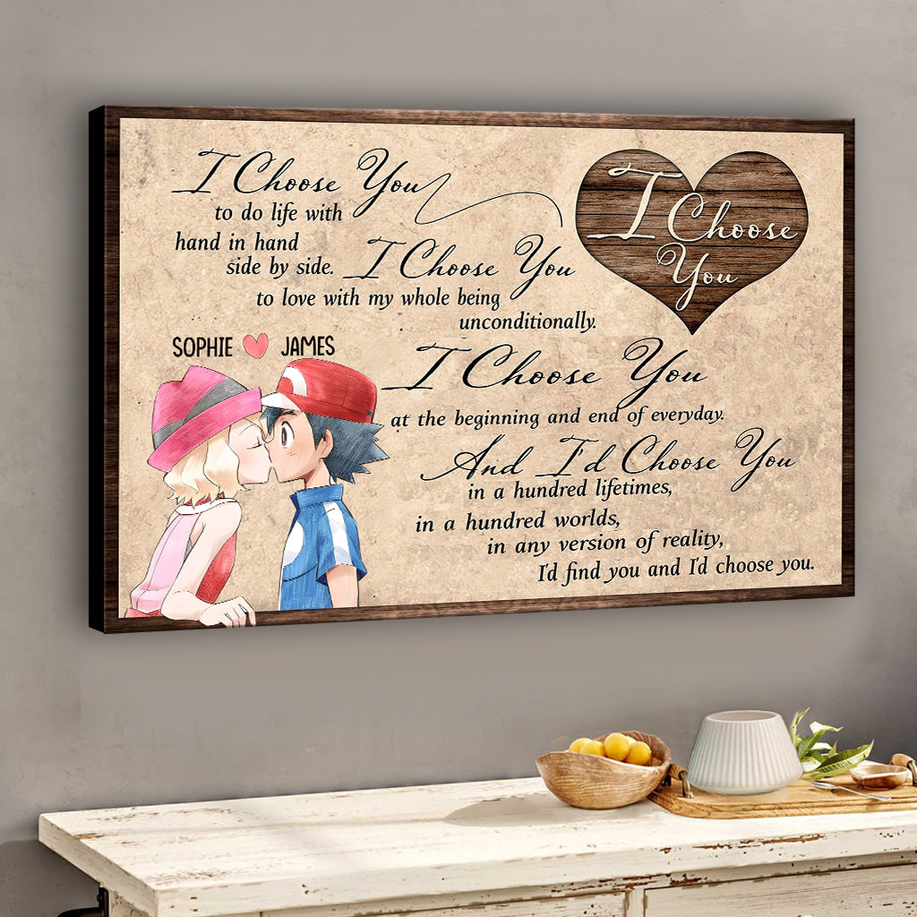 I Choose You - Personalized Monster Trainer Canvas and Poster