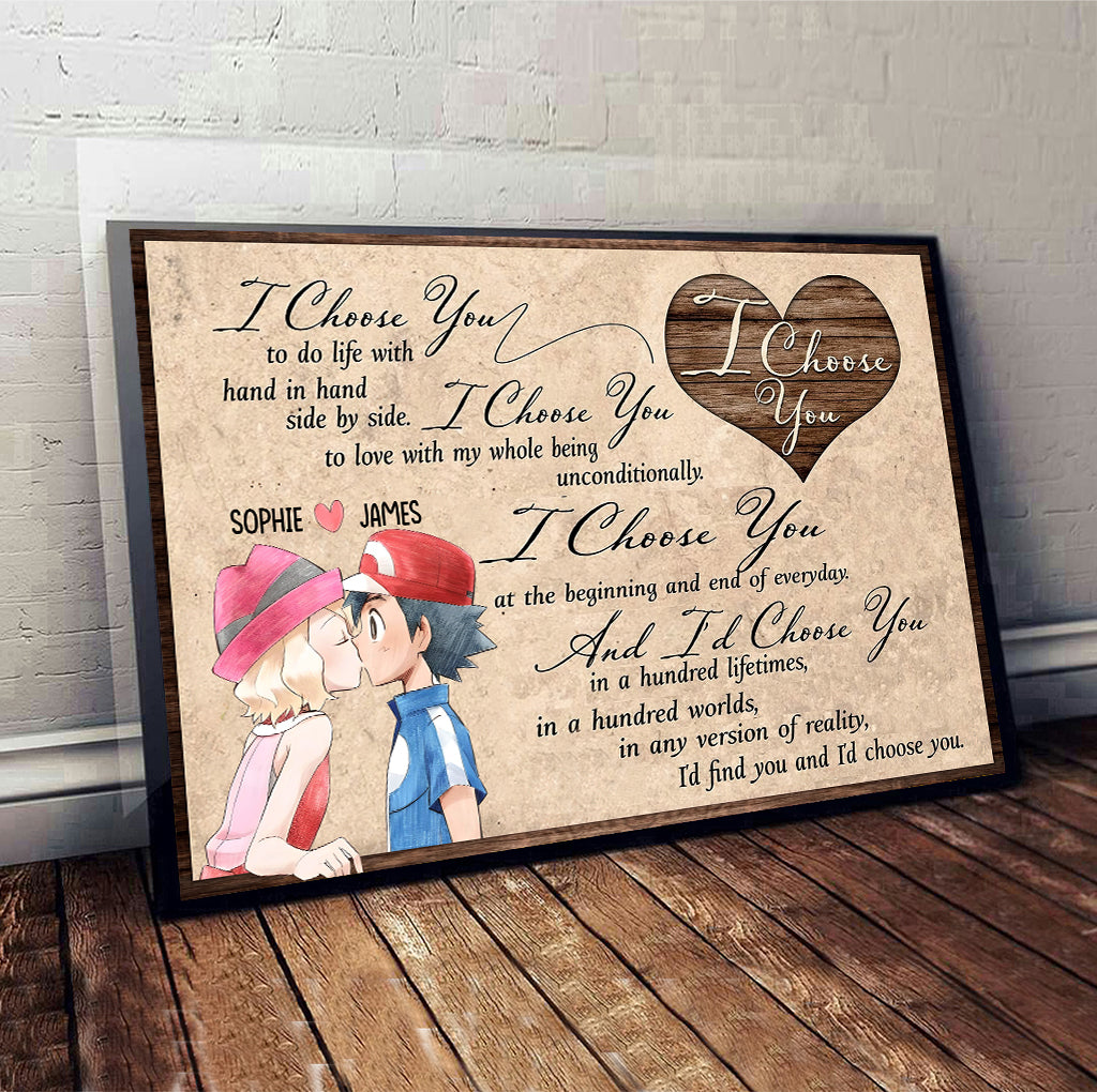 I Choose You - Personalized Monster Trainer Canvas and Poster