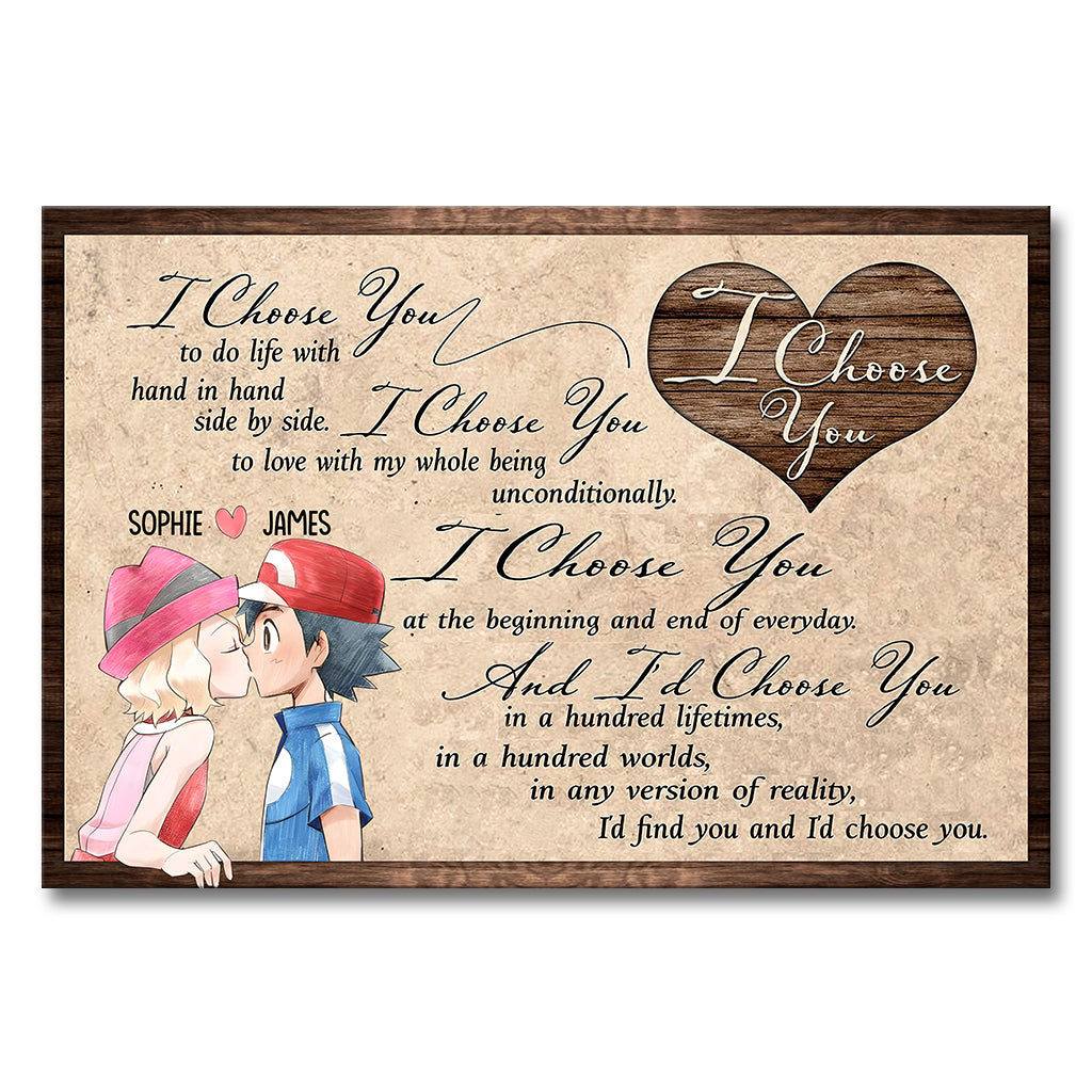 I Choose You - Personalized Monster Trainer Canvas and Poster