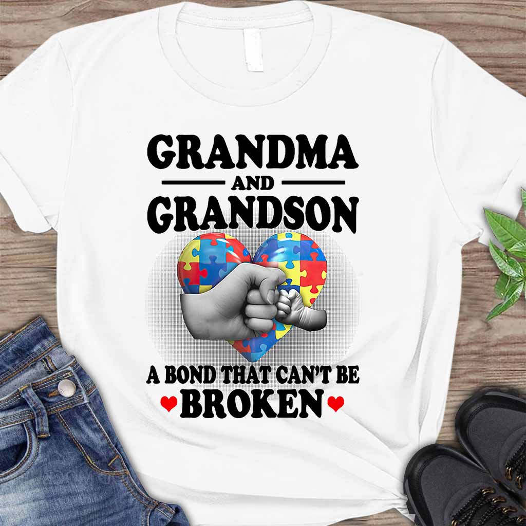 Grandma And Grandson  - Autism Awareness T-shirt And Hoodie 062021