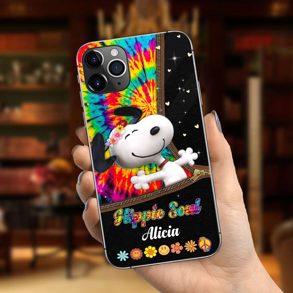 Hippie Soul White Dog - Personalized Phone Case